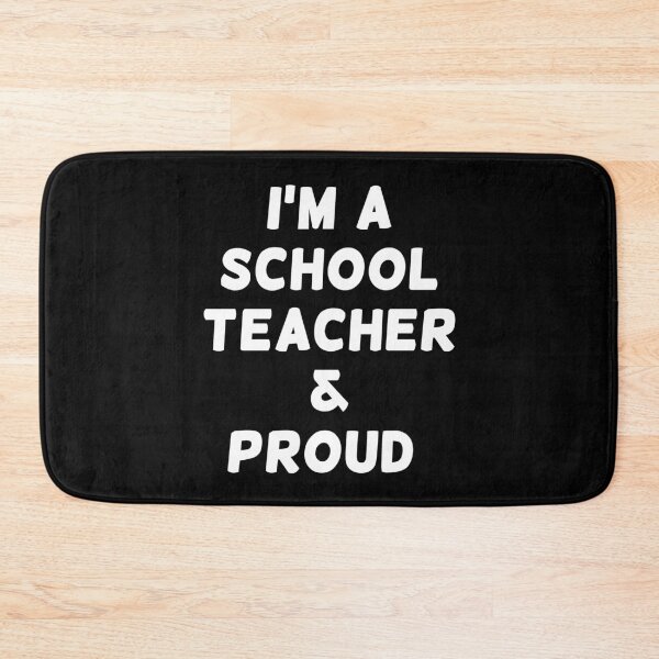 Item preview, I'M A SCHOOL TEACHER & PROUD - White Writing designed and sold by akaiawa.