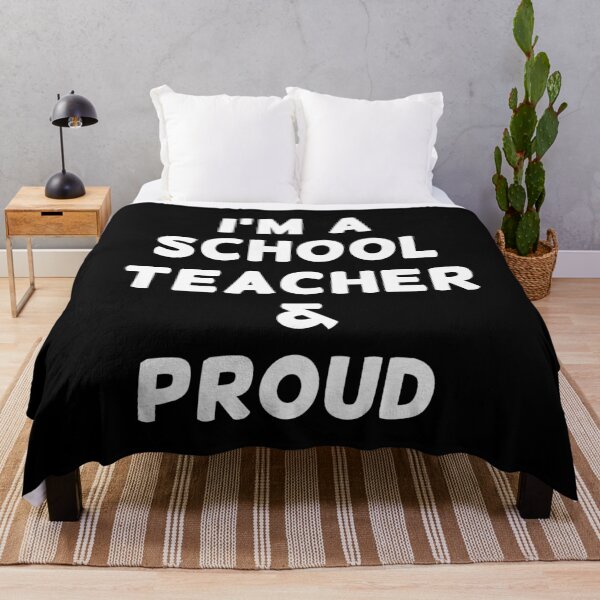 Item preview, I'M A SCHOOL TEACHER & PROUD - White Writing designed and sold by akaiawa.