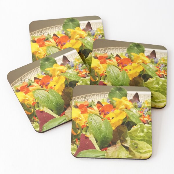 Item preview, Herb and nasturtium flower salad designed and sold by wineandwords.