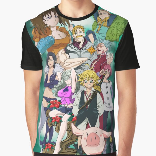 El anime de los siete pecados capitales Camiseta gráfica