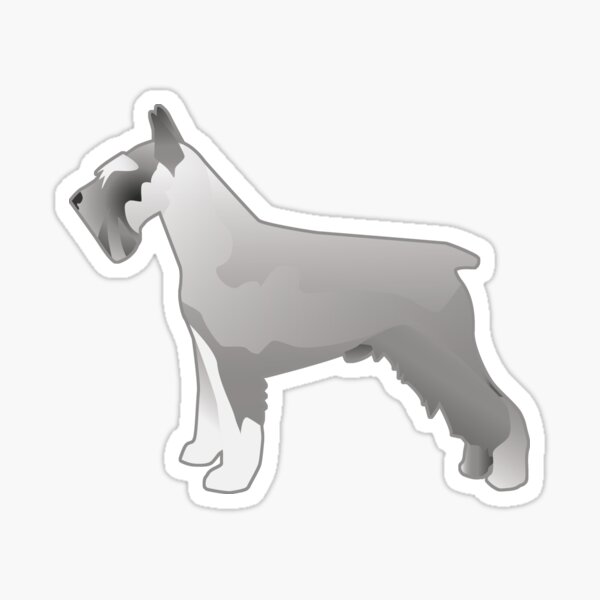 Schnauzer Basic Breed Silhouette Sticker