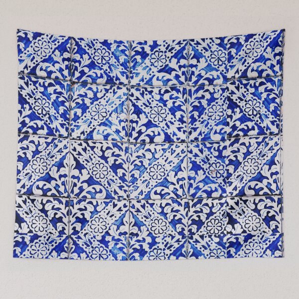 Item preview, Vintage Mosaic pattern, beautiful blue mosaic pattern. designed and sold by Theleochick.