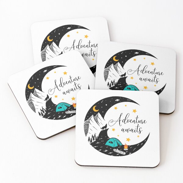 Item preview, Adventure awaits B Camper Adventure Nature Moutainers Lovers Graphic Very Funny Cool Novelty Design designed and sold by popotamfriends.