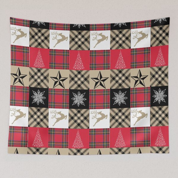 Item preview, Mountain Christmas patchwork designed and sold by ibelieveimages.