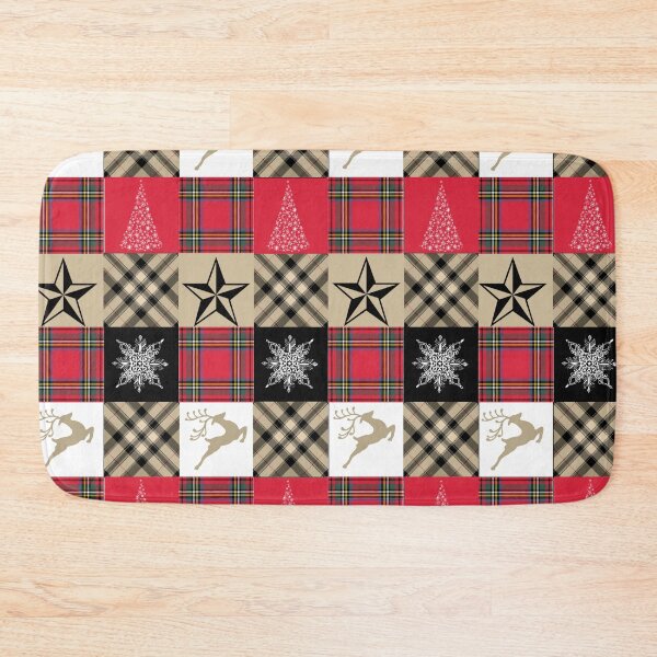 Item preview, Mountain Christmas patchwork designed and sold by ibelieveimages.