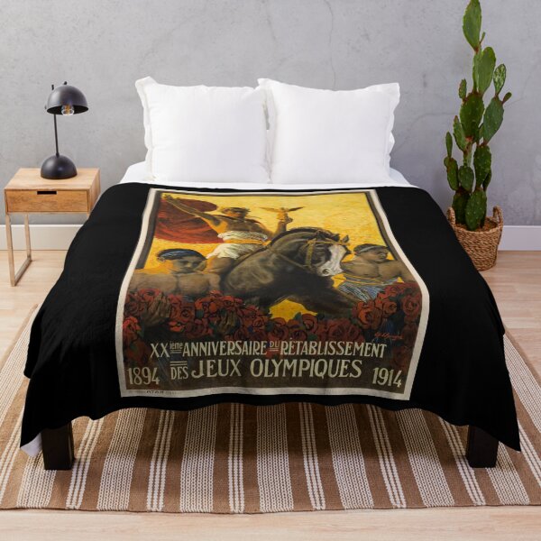 Item preview, retro xxieme anniversaire du retablissement des jeux olympiques vintage reclame designed and sold by CorasPosters.