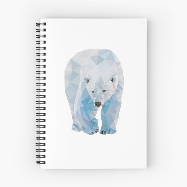 Aperçu de l'œuvre Ours polaire géométrique sur fond blanc créée et vendue par Vectoraw.