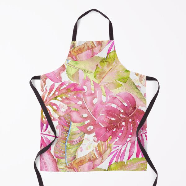 Item preview, Hawaiian Jungle Tropical Foliage, Raspberry pink Lemongrass Green designed and sold by PixDezines.