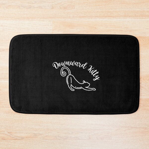 Item preview, White Downward Kitty | Cat Yoga designed and sold by SerendipityNow.