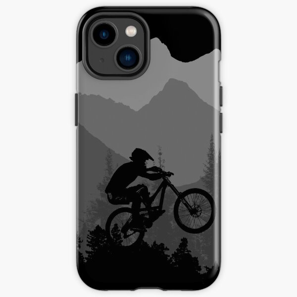 Mountain biker silhouette iPhone Tough Case