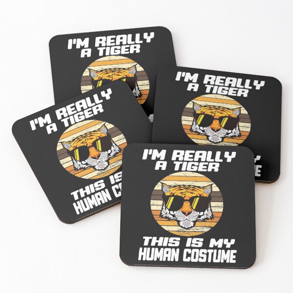 Item preview, i'M really a tiger this is my human costume,vintage funny,cute tiger designed and sold by buzz1days.