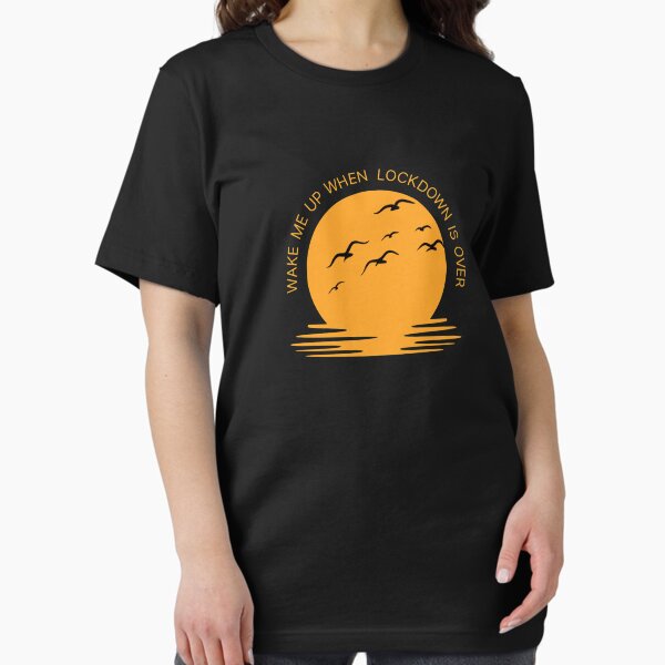 Item preview, Wake Me Up When Lockdown Is Over | Pandemic | Lockdown | Sunset | Birds designed and sold by itsokaybyme.