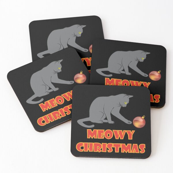 Item preview, Meowy Christmas Playful Cat designed and sold by TheInkElephant.