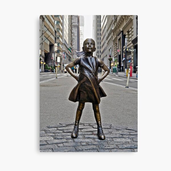 Fearless Girl Financial District Foto Leinwanddruck