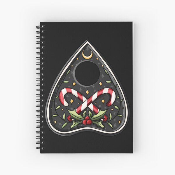 Candy Cane Christmas Planchette Spiral Notebook