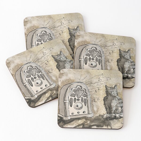 Item preview, The Cat and the Old Radio designed and sold by Marie-Sonja Cotineau.