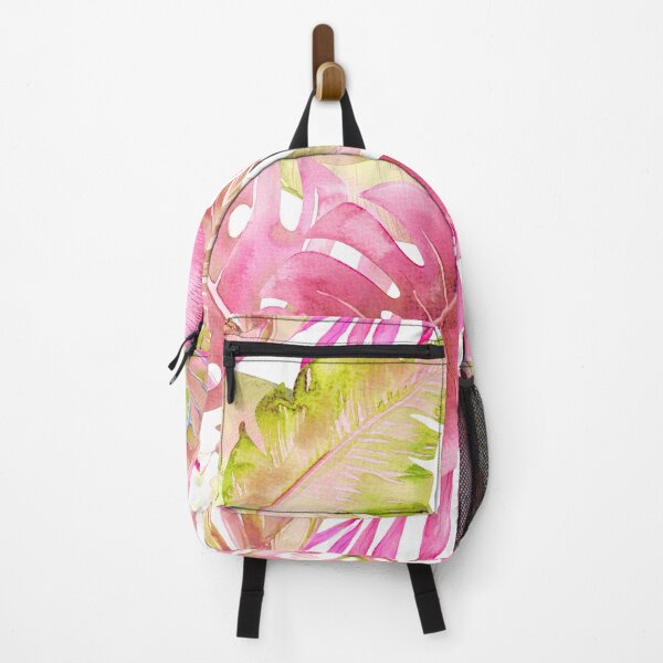 Item preview, Hawaiian Jungle Tropical Foliage, Raspberry pink Lemongrass Green designed and sold by PixDezines.
