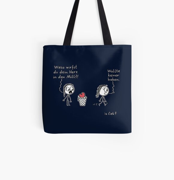 Herztrash - islieb-Comic Allover-Print Tote Bag