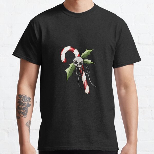 Candy Cane Skull Classic T-Shirt