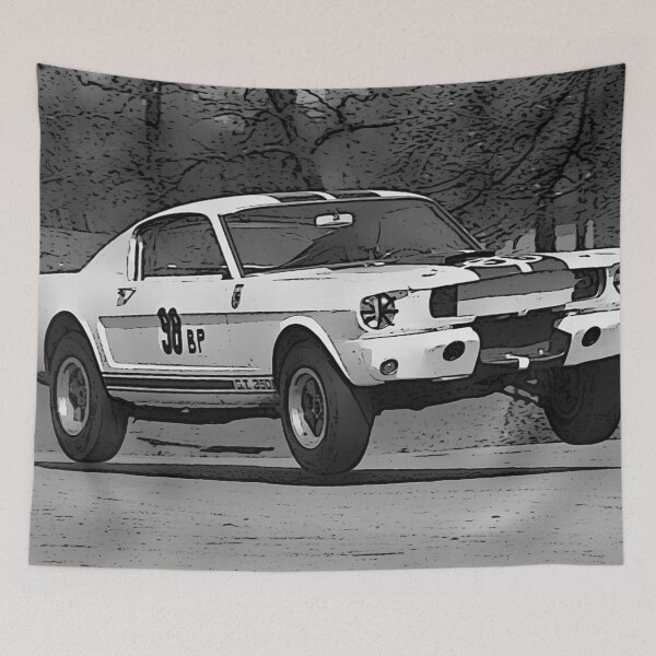 Item preview, Vintage Ken Miles Ford Mustang Racer Poster - Classic American Muscle Racing Art designed and sold by Road To Track.