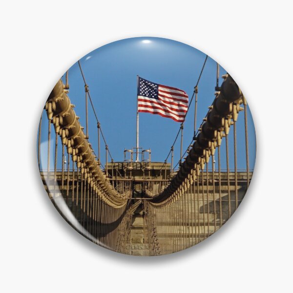 Item preview, Brooklyn Bridge Flag Photo designed and sold by ArtWithPurpose.