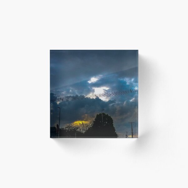 City Sky Acrylic Block