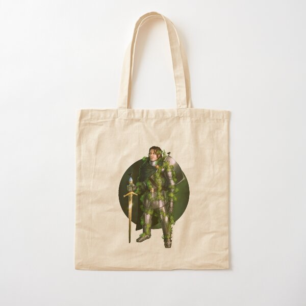 Green Knight Fantasy Print Cotton Tote Bag