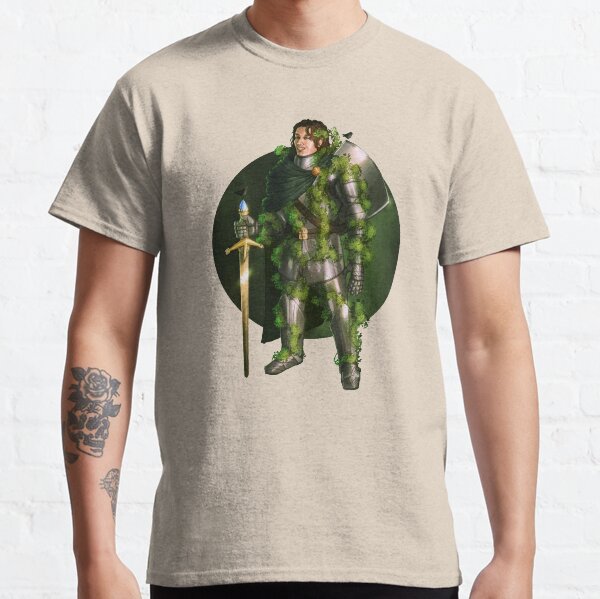 Green Knight Fantasy Print Classic T-Shirt