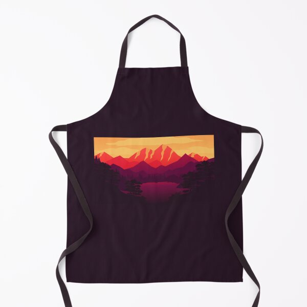 Item preview,  red, orange, yellow watercolor flat design with mountain landscape and lake. Iphone or Samsung phone Case & Cover designed and sold by RoManSmArt.