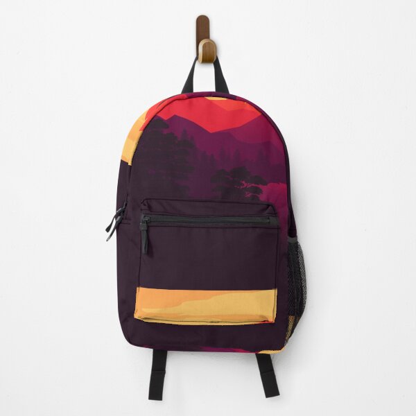 Item preview,  red, orange, yellow watercolor flat design with mountain landscape and lake. Iphone or Samsung phone Case & Cover designed and sold by RoManSmArt.