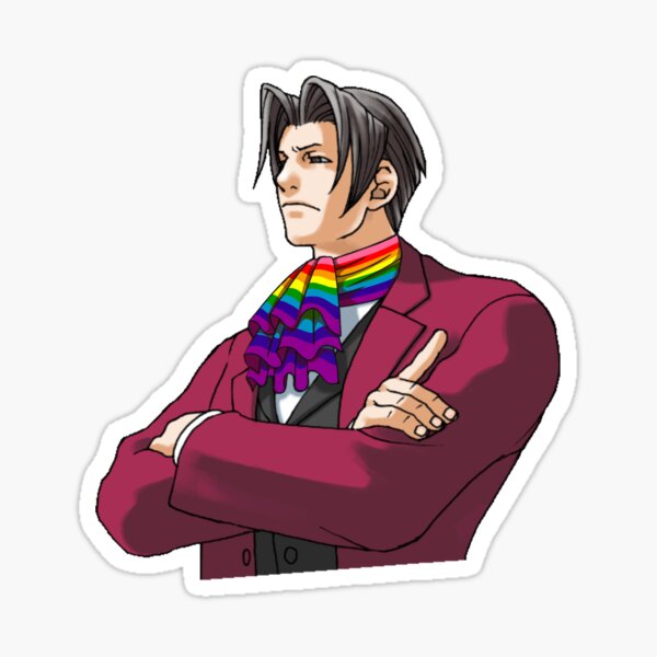 Miles Edgeworth Pride Sticker