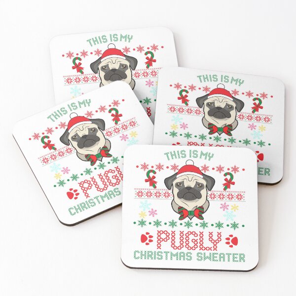 Item preview, This is my PUGLY Christmas Sweater | Cute Pug Ugly Christmas Sweater  designed and sold by InkItStudio.