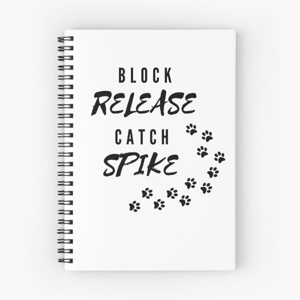 Item preview, Block Release Catch Spike, Block Release, Catch, Spike, Paw Print, Football season designed and sold by TrendingPaw.