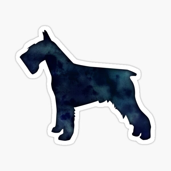 Schnauzer - Black Watercolor Silhouette Sticker