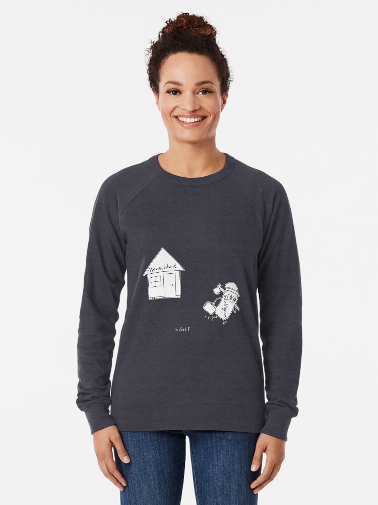 Alternative Ansicht von Bye islieb-Cartoon Leichter Pullover