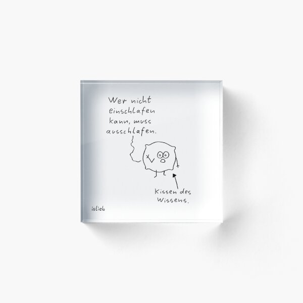 Kissen islieb Comic Acrylblock