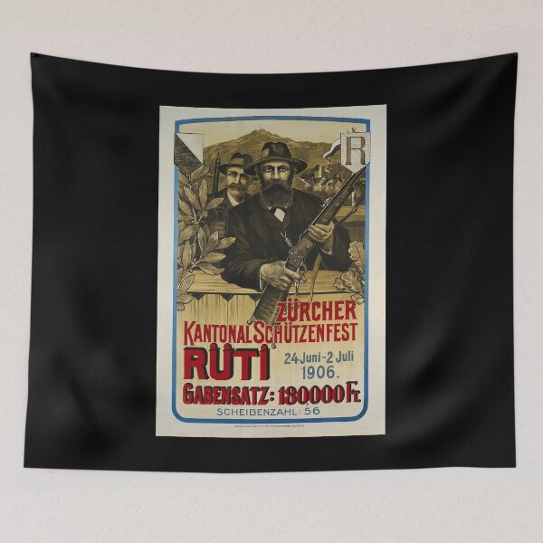 Item preview, retro zurcher kantonal schutzenfest vintage reclame designed and sold by CorasPosters.