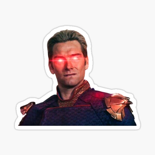 Homelander With Laser Eyes From The Boys Sticker By Stabbies Redbubble