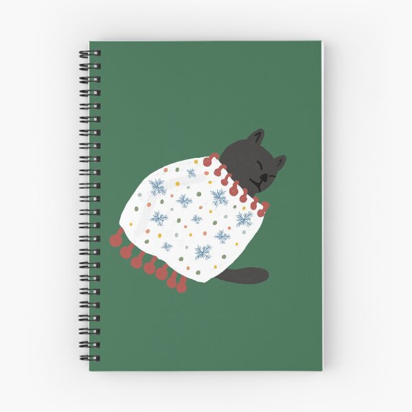 Item preview, Holiday sleeping kitten designed and sold by Jasmine DeJesus.