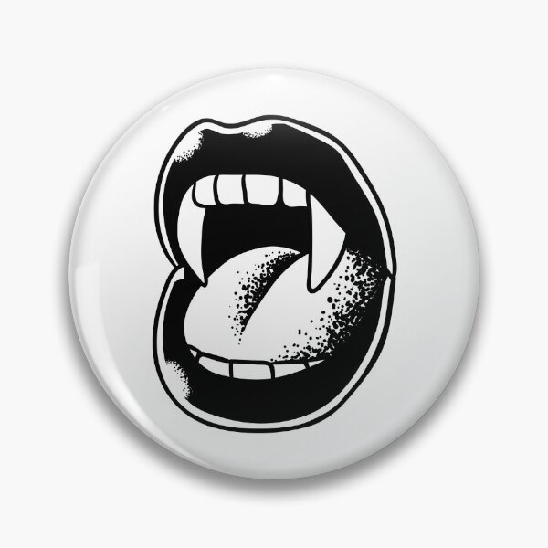 Item preview, Black Vampire Lips with Fangs designed and sold by aMortalArtist.