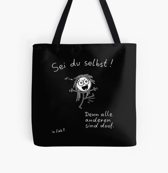 Sei du selbst! Allover-Print Tote Bag