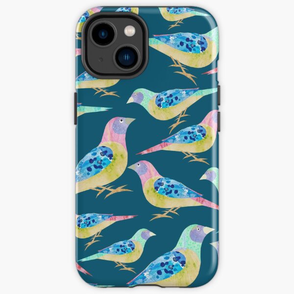 Exotic Birds Blue iPhone Tough Case