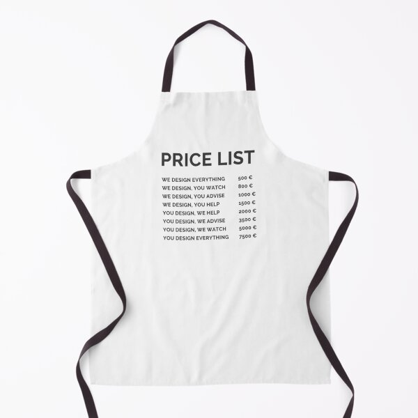 Item preview, design price list designed and sold by FunnyGrief.