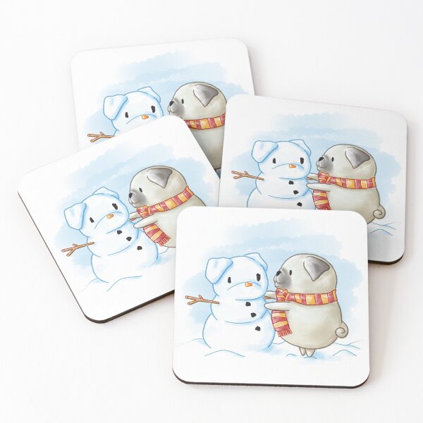 Item preview, Pug Snowman designed and sold by Kimble & Co.