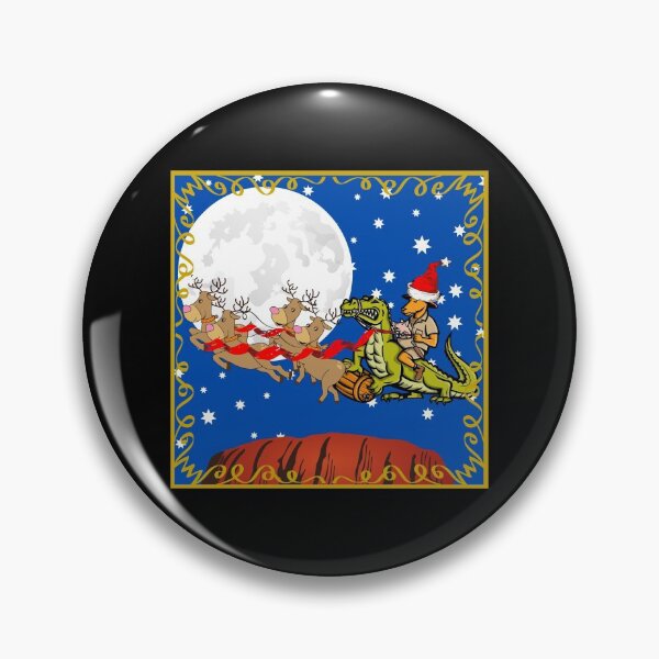 Item preview, Kangaroo Santa Over Ayers Rock | Aussie Christmas designed and sold by SerendipityNow.