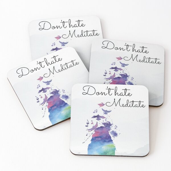 Item preview, Don't hate meditate. Meditation illustration. Mindfulness designed and sold by soniaaseguin.