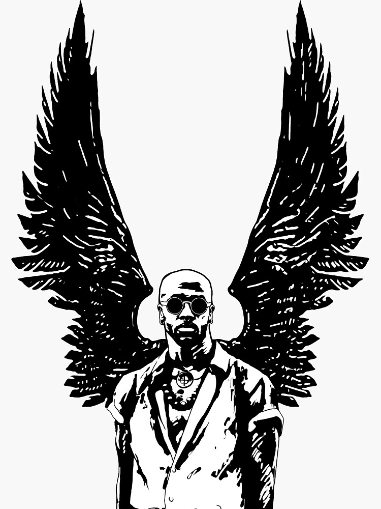 Thumbnail 3 of 3, Sticker, Modern Angel 2 designed and sold by TInStarGames.