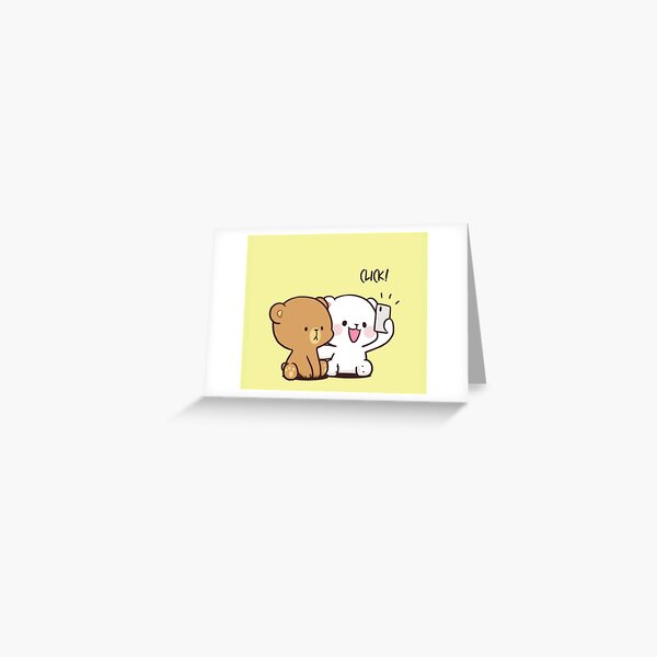 Linda leche y moca Tarjetas de felicitación