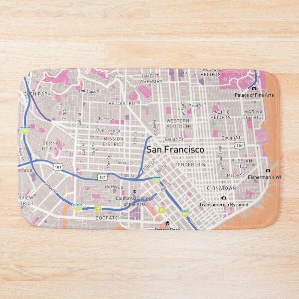 Item preview, San Francisco, CA, USA Map designed and sold by NorthStreetArt.