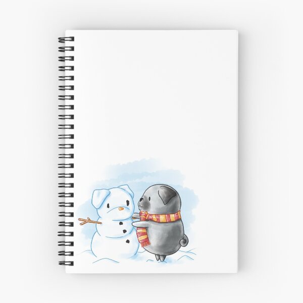 Item preview, Black Pug Snowman designed and sold by Kimble & Co.